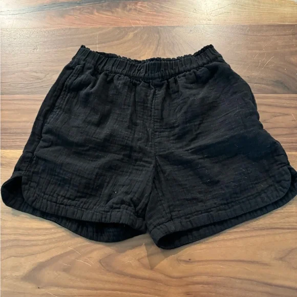 Old Navy Black Casual Gauze Comfort Waistband Shorts Summer Beach Womens Size S - Picture 1 of 5